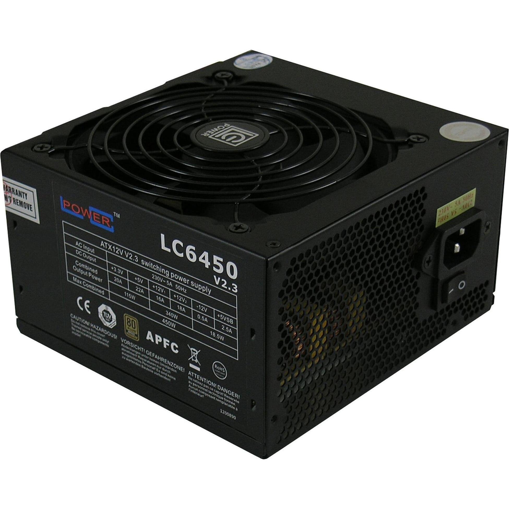 LC-Power Lc6450gp2 (450 W), PC Netzteil, Schwarz