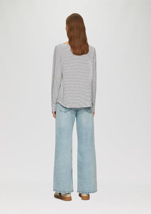 Produktbild S.Oliver T-Shirt Longsleeve mit Flammgarnstruktur und U-Boot-Ausschnitt (38)