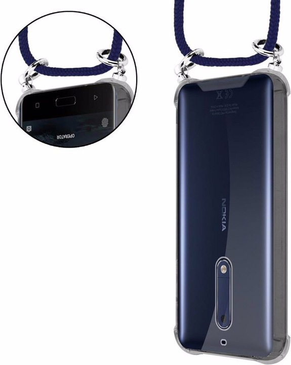 Produktbild Cadorabo TPU Handy Kette SILBER Cover