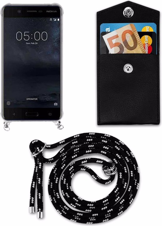 Produktbild Cadorabo TPU Handy Kette SILBER Cover