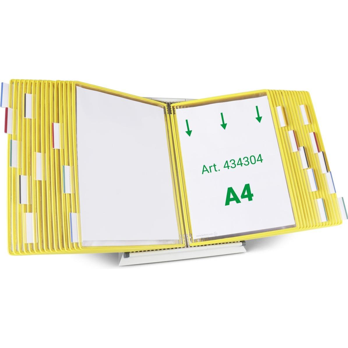 Tarifold, Informationsschild, Sichttafelsystem 434304 DIN A4 gelb mit 30 St. Sichttafeln