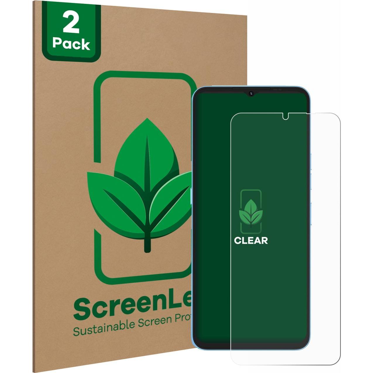ScreenLeaf Schutzfolie nachhaltiger Displayschutz Displayschutzfolie Folie Klar Transparent (2 Stück, Umidigi A13 Pro), ...