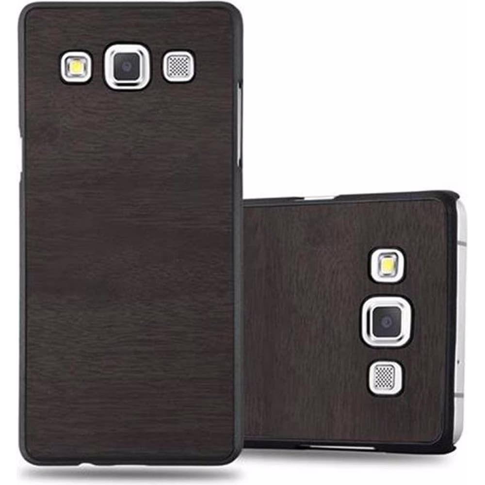 Cadorabo Hard Cover Woody Cover (Galaxy A5 (2015)), Smartphone Hülle, Schwarz