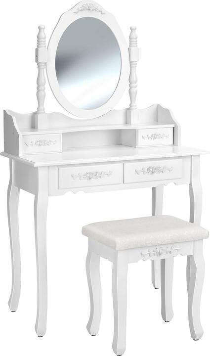 Produktbild tectake Schminktisch (40 x 40 x 143 cm)