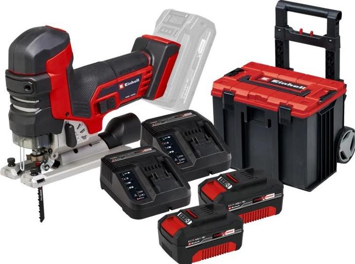Actual product image Einhell TP-JST 18/135 Li BL Solo 4,0 Ah Accu (2x) E-Case L Starterspakket