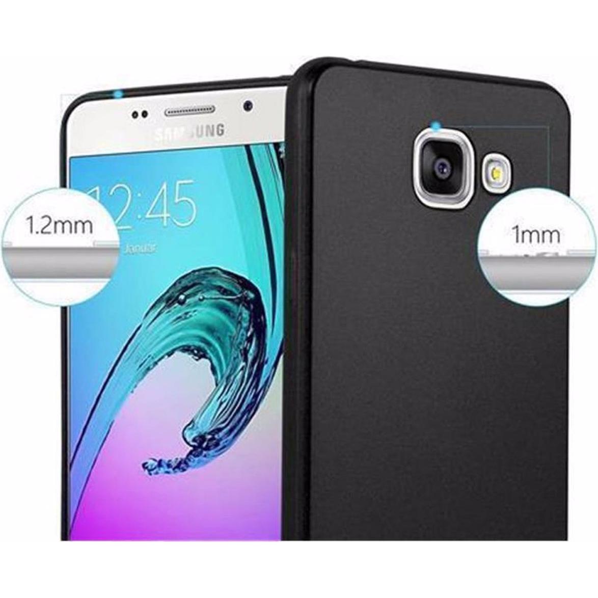 Thumbnail - Cadorabo TPU Matt Metallic Cover (Samsung Galaxy A3 (2016)), Smartphone Hülle, Schwarz