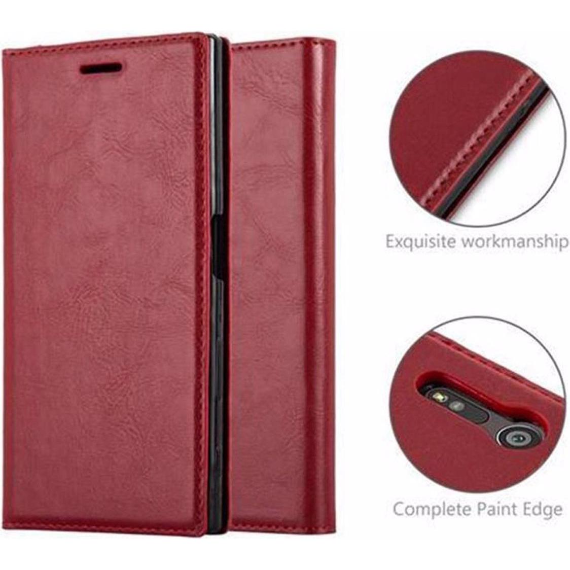 Thumbnail - Cadorabo Book Invisible Magnet Cover (Sony Xperia XZ), Smartphone Hülle, Rot