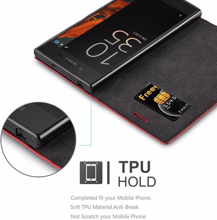 Actual product image Cadorabo Book Invisible Magnet Cover (Sony Xperia XZ)
