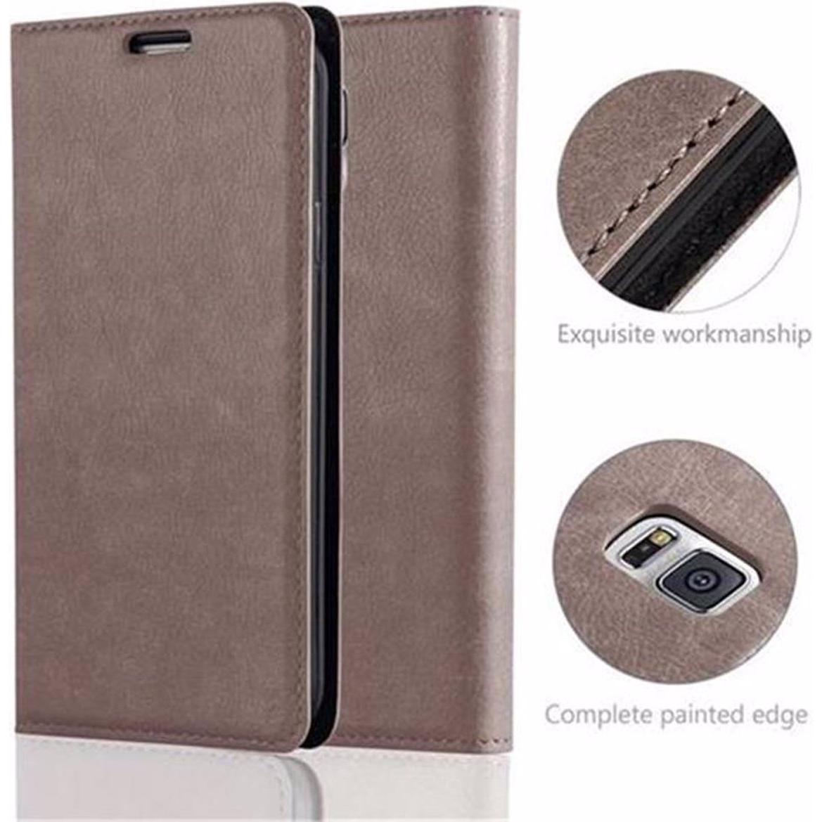 Thumbnail - Cadorabo Book Invisible Magnet Cover (Samsung Galaxy S5 Neo, Samsung Galaxy S5), Smartphone Hülle, Braun
