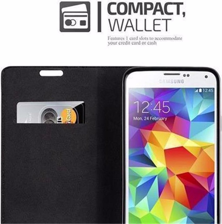Actual product image Cadorabo Book Invisible Magnet Cover (Samsung Galaxy S5 Neo, Samsung Galaxy S5)