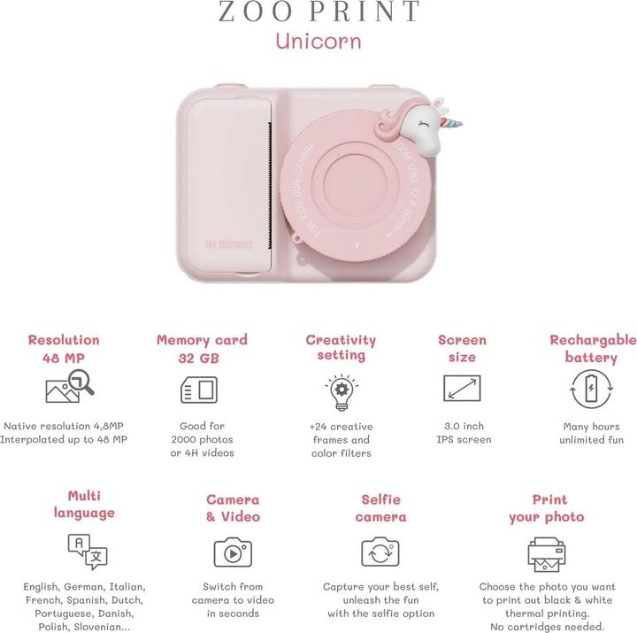 Actual product image The Zoofamily Kinder-Kamera P2- Zoo Print