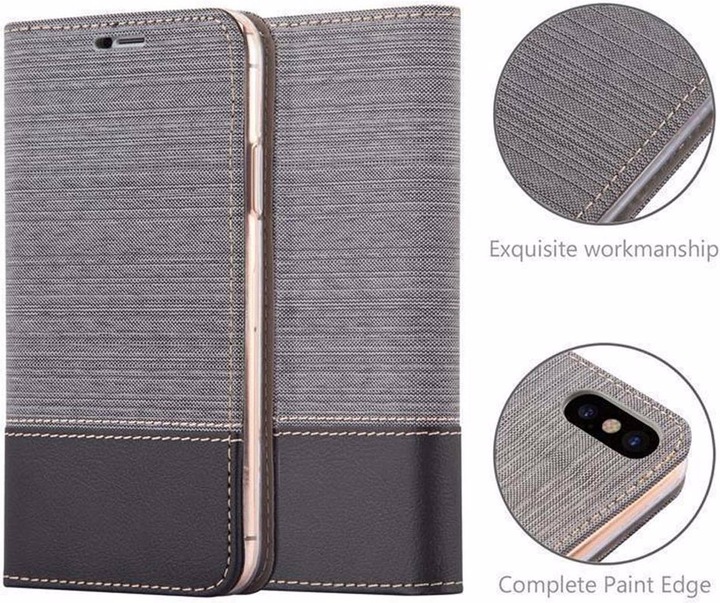 Produktbild Cadorabo Book Jeans Optik Cover (Apple iPhone XS Max)