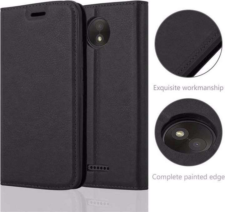 Actual product image Cadorabo Book Invisible Magnet Cover (Motorola Moto C Plus)