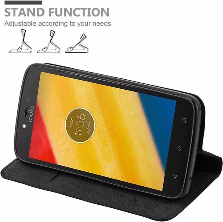 Actual product image Cadorabo Book Invisible Magnet Cover (Motorola Moto C Plus)
