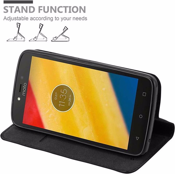 Actual product image Cadorabo Book Invisible Magnet Cover (Motorola Moto C Plus)