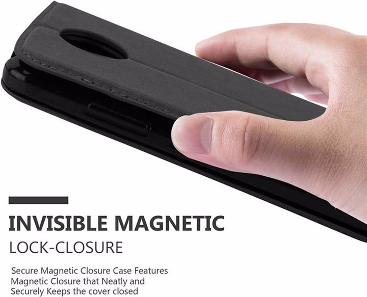Actual product image Cadorabo Book Invisible Magnet Cover (Motorola Moto C Plus)