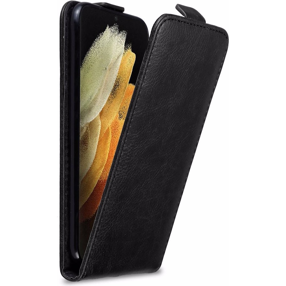 Cadorabo Flip wie Invis Cover (Samsung Galaxy S21 Ultra), Smartphone Hülle, Schwarz