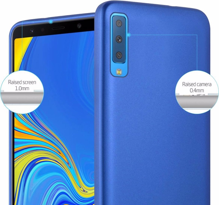 Actual product image Cadorabo TPU Matt Metallic Cover (Samsung Galaxy A7 (2018))