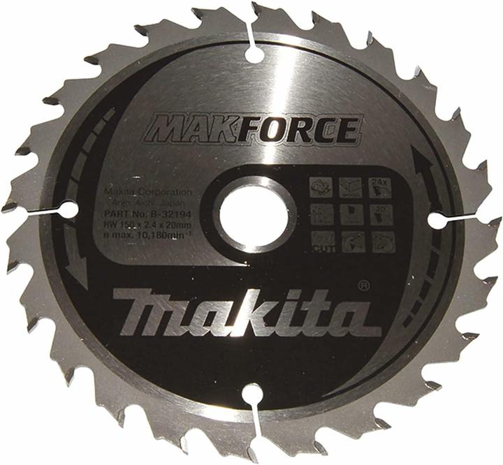 Actual product image Makita MAKFORCE saw blade 150x20x24Z