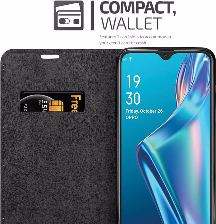 Actual product image Cadorabo Book Invisible Magnet Cover (Oppo A12)