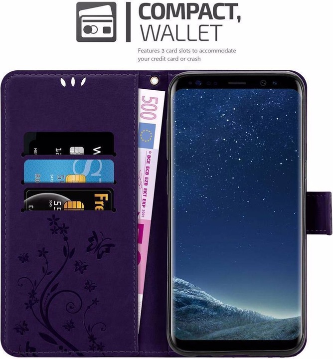Produktbild Cadorabo Flower Book Cover (Samsung Galaxy S8+)