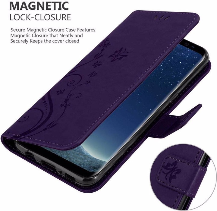 Produktbild Cadorabo Flower Book Cover (Samsung Galaxy S8+)