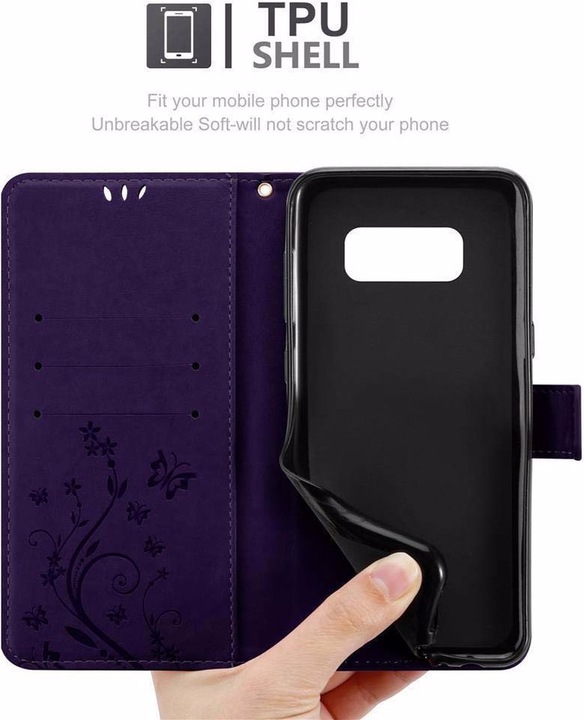 Produktbild Cadorabo Flower Book Cover (Samsung Galaxy S8+)