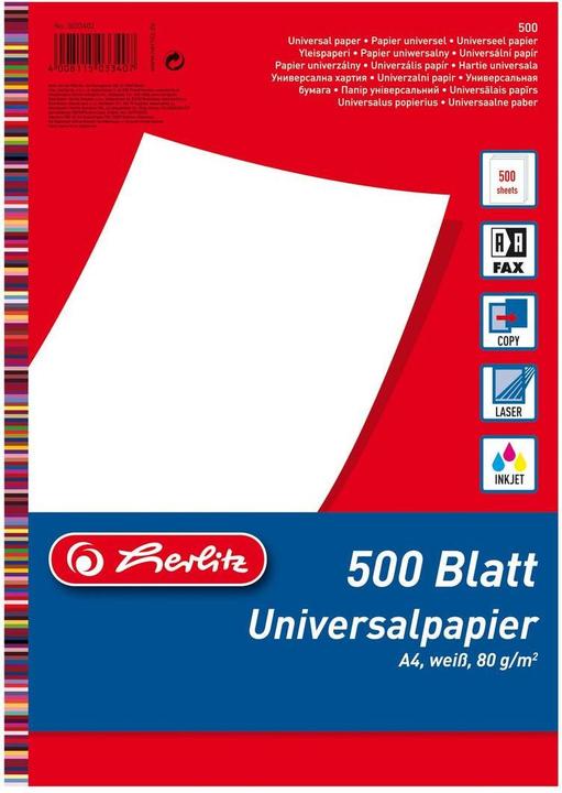Herlitz Printerpapier (A4, 500 Bladen, 80 g/m²)