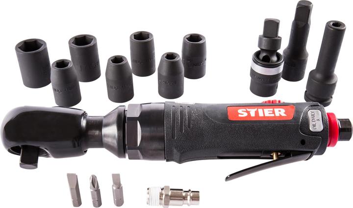 Actual product image Stier Ratchet screwdriver set 33-1 3/8" 14-piece (3/8")
