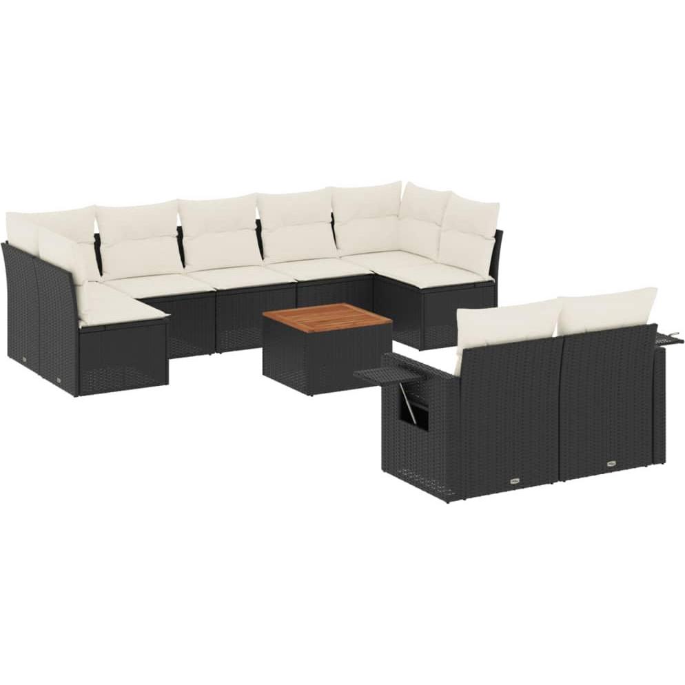 VidaXL, Gartenlounge, 10-tlg. Garten-Lounge-Set mit Kissen