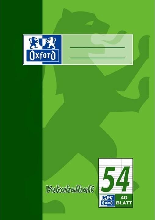 Produktbild Oxford Vokabelheft A5, 40 Blatt, Lin. 54, 90 g/m² (A5, Liniert, Harter Einband)