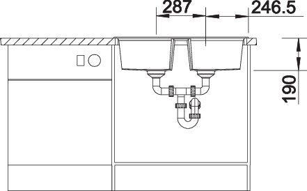 Actual product image Blanco Lexa 8 (Top-mounted sink, 78 cm, 50 cm)