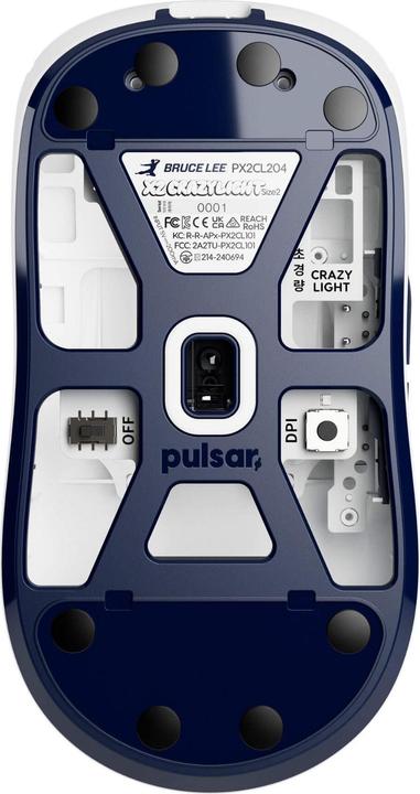 Produktbild Pulsar X2 CRAZYLIGHT Medium Wireless (Bruce Lee 85th Edition) - Gaming Mus - Optisk - 5 knapper - Bl (Kabelgebunden, Kabellos)
