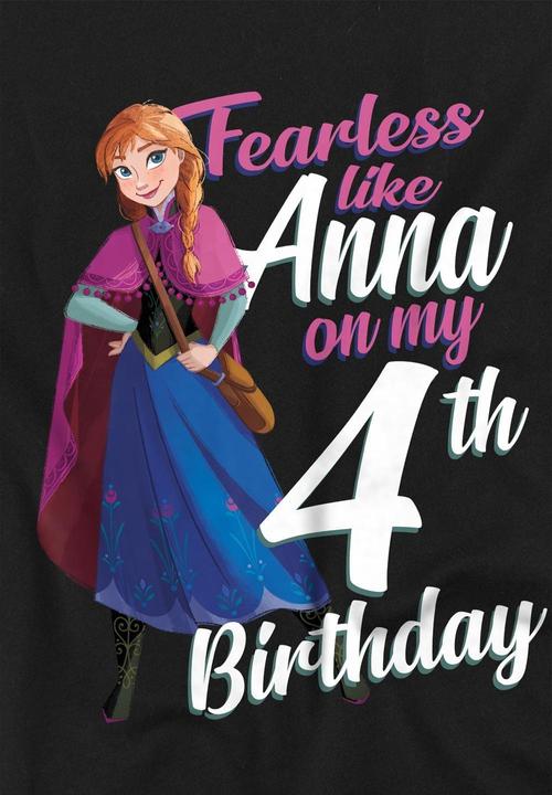 Produktbild Disney Frozen Fearless Like Anna TShirt 4. Geburtstag (116)