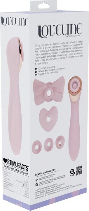 Produktbild Loveline Darling - AirTap Wand Vibrator with Five Head Attachments - Pink