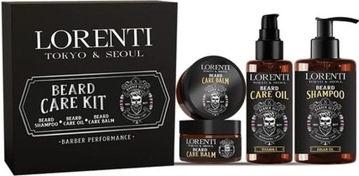 Produktbild Lorenti Männer Bartpflege-Set Shampoo 200ml Bartöl 100ml Balsam