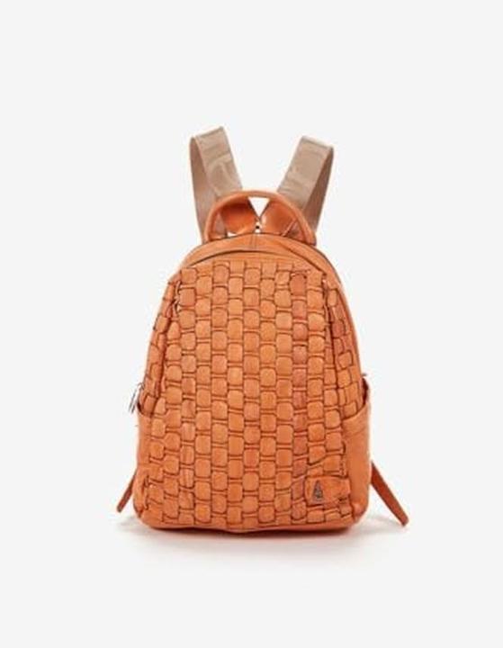 Actual product image Abbacino Woven Leather Women's Backpack with Washed Effect
