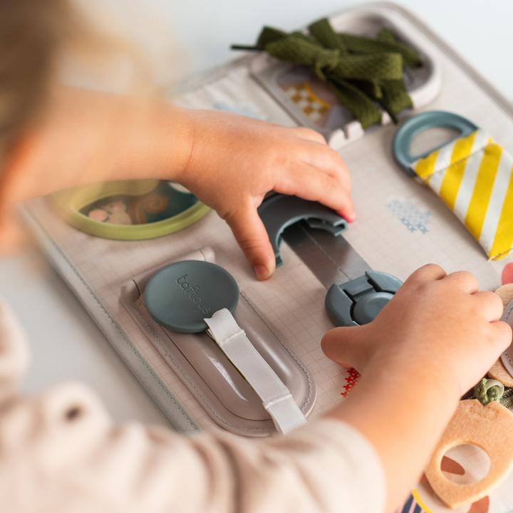 Actual product image Taf Toys Busy Board Snap 'n Learn
