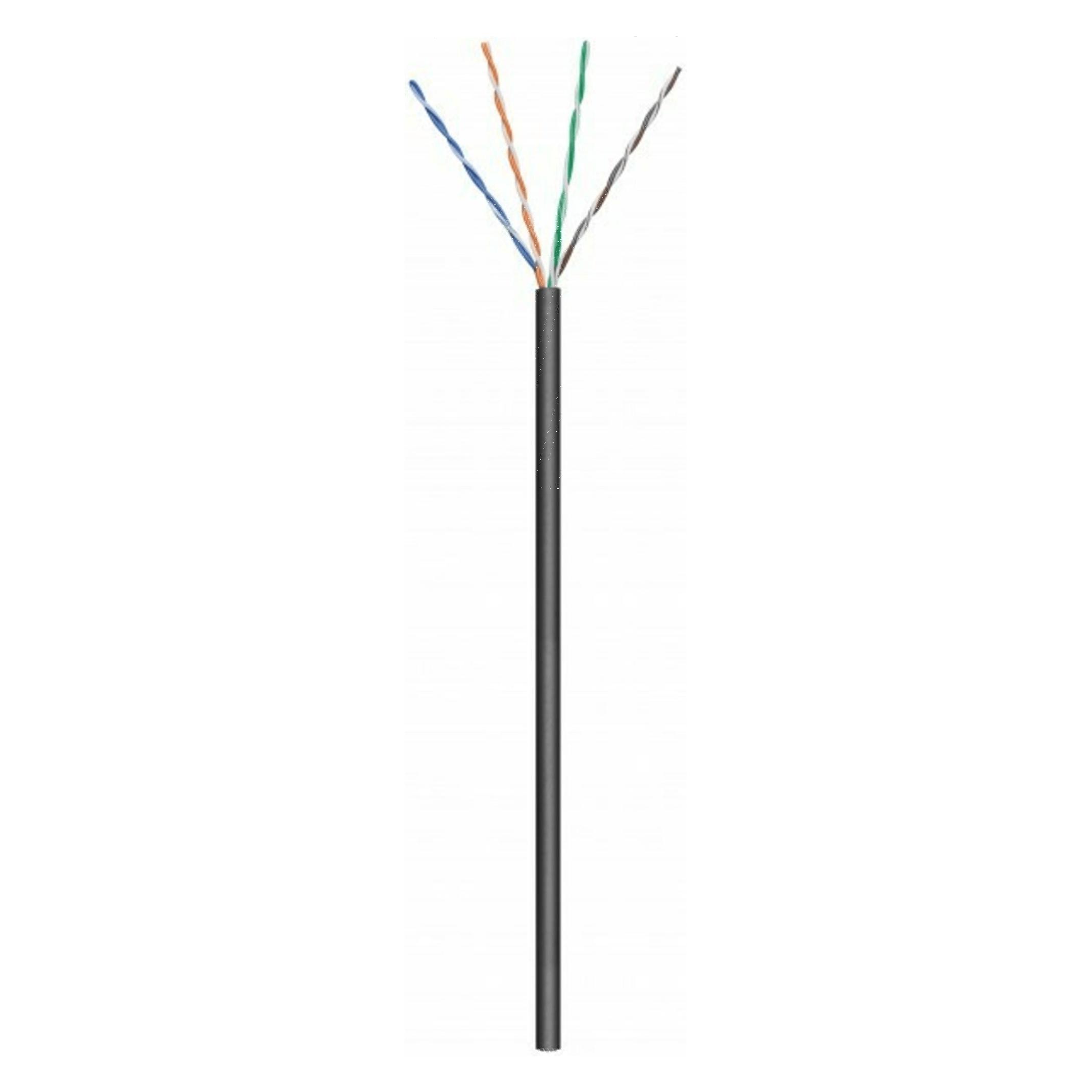Dsit CAT6 Outdoor Netzwerkkabel, S/Ftp, Awg 26/7 (Flexibel), 305 Meter, Schwarz, Cca (S/Ftp, Utp, CAT6, 305 m), Netzwerkkabel