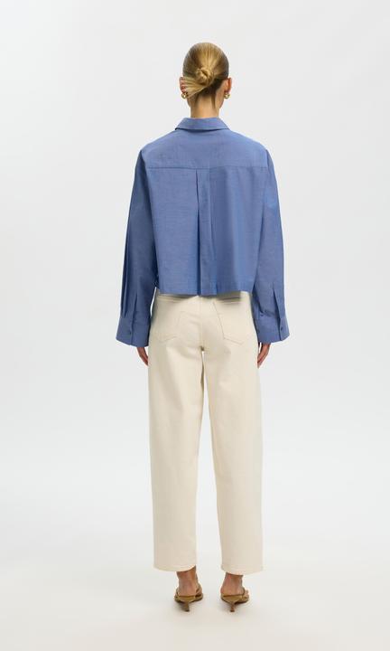 Produktbild Selected Baumwoll Crop-Bluse (40)