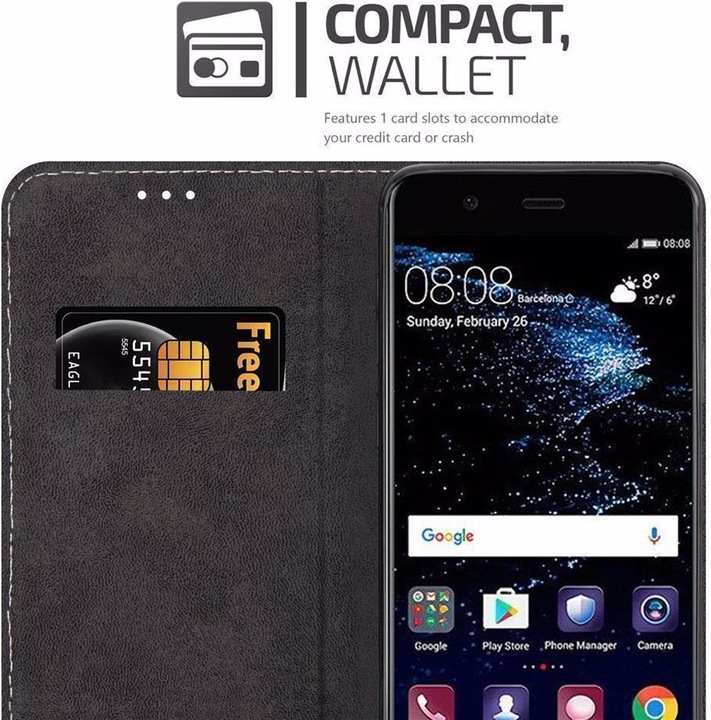 Actual product image Cadorabo Book X Wallet Cover (Huawei P10)