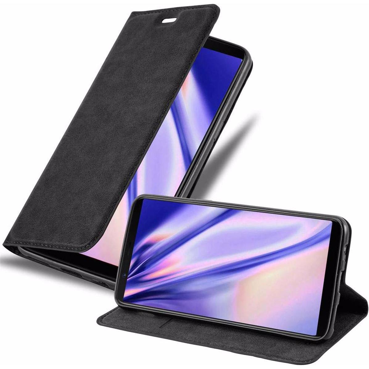 Cadorabo Book Invisible Magnet Cover (OnePlus 5T), Smartphone Hülle, Schwarz