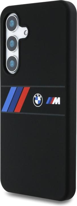 Produktbild BMW Silicone Middle Tricolor Stripes MagSafe Case for Samsung Galaxy S25 - Black (Samsung Galaxy S25)