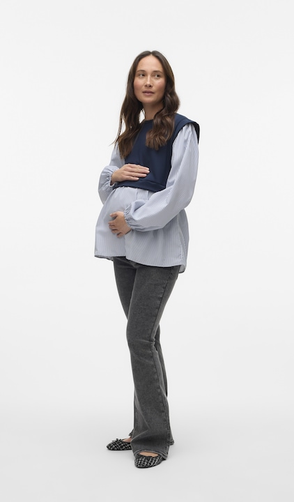 Actual product image Mamalicious Regular fit Round neck Wide sleeves Top blouse (M)