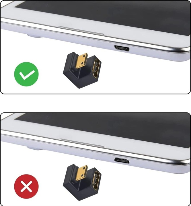 Produktbild PowerGuard Mini HDMI auf HDMI 2.1 180-Grad Winkel U-Form Down Adapter (Mini HDMI)