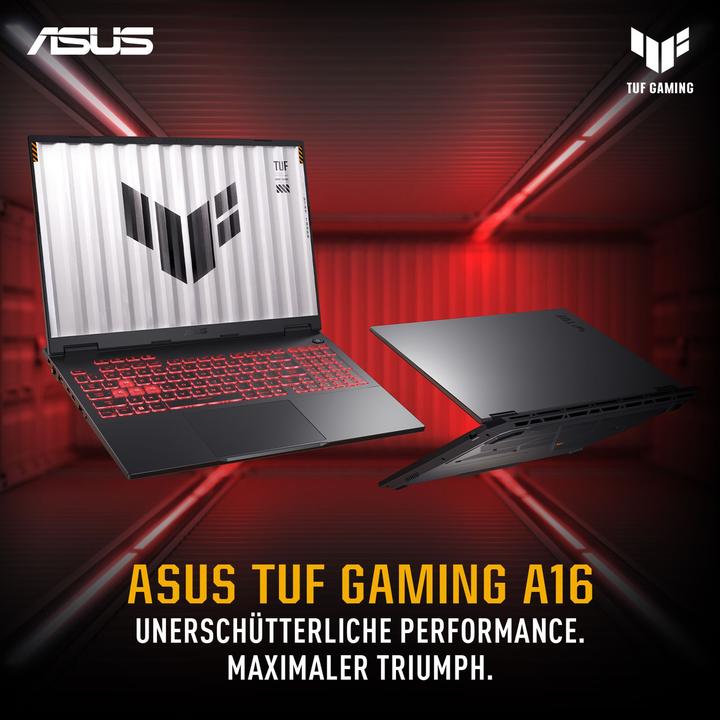 Actual product image ASUS TUF Gaming A16 FA608UM-RV137W 16" WUXGA R7-260 16GB/1TB RTX5060 Win11 (16", 1000 GB, 16 GB, DE)