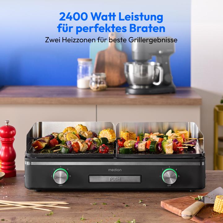 Actual product image Medion LIFE Tischgrill mit Dual-Zonen-System (MD12027)