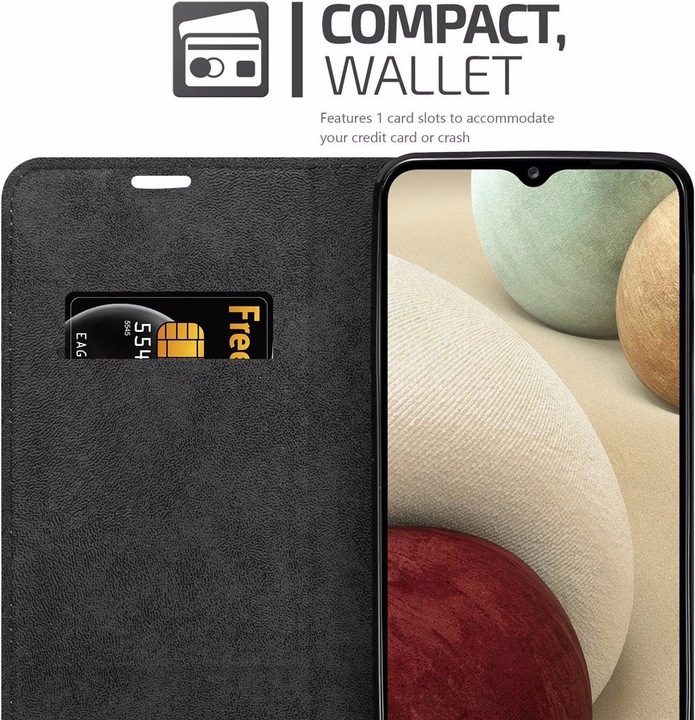 Produktbild Cadorabo Book Invisible Magnet Cover (Samsung Galaxy A12, Samsung Galaxy M12)
