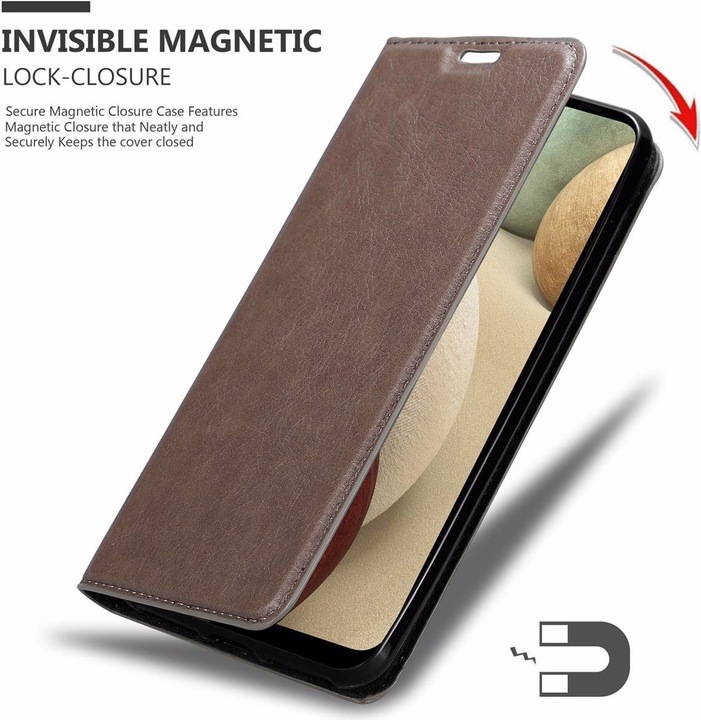 Produktbild Cadorabo Book Invisible Magnet Cover (Samsung Galaxy A12, Samsung Galaxy M12)