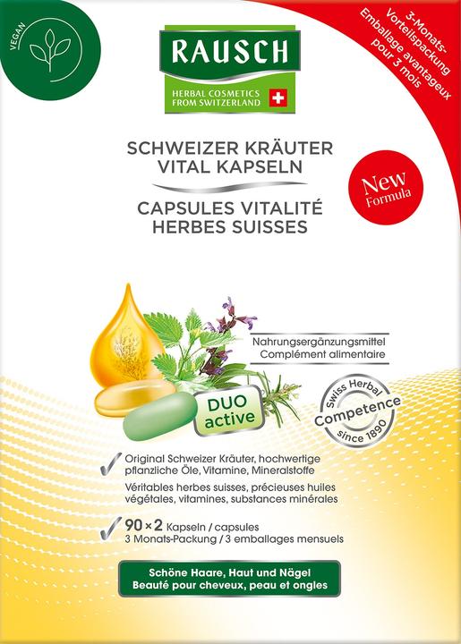 Immagine prodotto Rausch Capsule vitalità alle erbe svizzere (180 Pezzo/i, Pillole, 159 g)